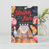 Bowling Anniversaire Fête Invitation (Debout devant)