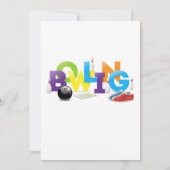 Bowling Anniversaire Fête Invitation (Dos)
