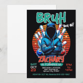 Bowling Anniversaire Fête Invitation (Devant / Derrière)