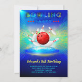 Bowling Anniversaire Fête Invitation (Devant)