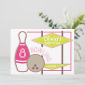 Bowling Anniversaire Fête Invitation (Debout devant)