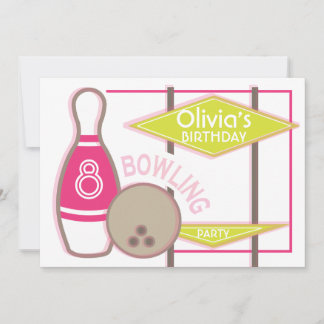 Bowling Anniversaire Fête Invitation