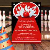 Bowling Anniversaire Fête Invitation