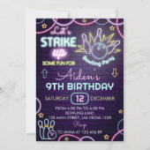 Bowling Anniversaire Invitation Grève Un Peu Amusa (Devant)