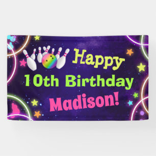 Bowling Anniversaire Joyeux Anniversaire Bannière