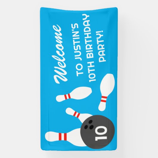 Bowling Anniversaire modèle accueil bannière (Verticale)