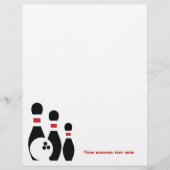 Bowling bal en pinnen aangepaste flyer (Voorkant)