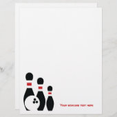 Bowling bal en pinnen aangepaste flyer (Voorkant / Achterkant)