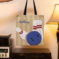 Bowling bal en pins gepersonaliseerd