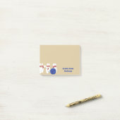 Bowling bal en pins gepersonaliseerd post-it® notes (Op bureau)