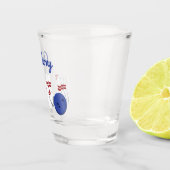 Bowling bal en pins gepersonaliseerd shot glas (Rechts)
