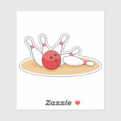 Bowling bal opvallende skittles sticker (Vel)