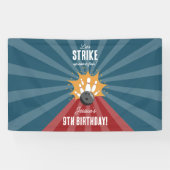 Bowling bal Strike Up Sommige Leuke Kinderen Verja Spandoek (Horizontaal)