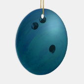 Bowling Ball Blue Keramisch Ornament (Rechts)