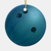 Bowling Ball Blue Keramisch Ornament (Voorkant)