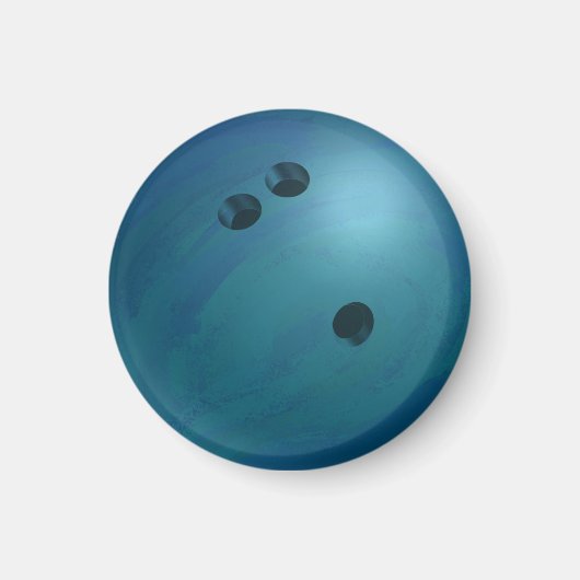 Bowling Ball Blue Magneet (Voorkant)