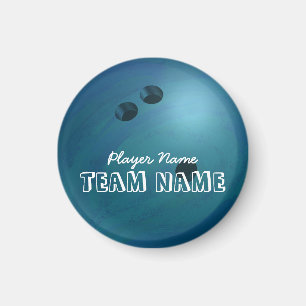Bowling Ball Blue Magneet
