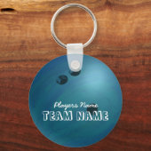 Bowling Ball Blue Sleutelhanger (Voorkant)