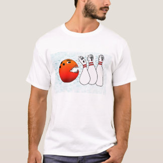 Bowling Ball Chasing Pins T-shirt