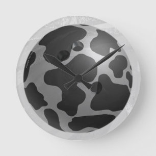 Bowling Ball Cow Gray Ronde Klok
