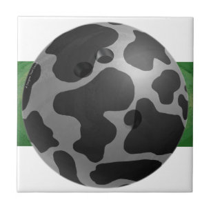 Bowling Ball Cow Gray Tegeltje