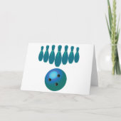 Bowling Ball en Pins Fun Sports Kaart (Voorkant)