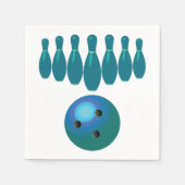 Bowling Ball en Pins Fun Sports Servet (Voorkant)