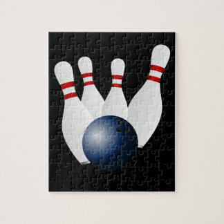 Bowling Ball en Pins Puzzle Legpuzzel