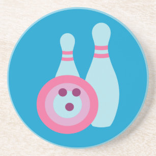 Bowling Ball en Pins Zandsteen Onderzetter