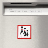 Bowling ball en spelden gepersonaliseerd magneet (Insitu (Vaatwasser))