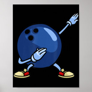 Bowling Ball Gift Pin Mannen Vrouwen Kinderen Jong Poster