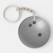 Bowling Ball Gray Sleutelhanger (Voorkant)
