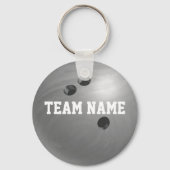 Bowling Ball Gray Sleutelhanger (Voorkant)