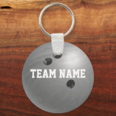 Bowling Ball Gray Sleutelhanger (Voorkant)