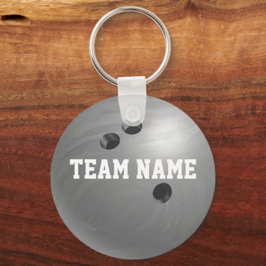 Bowling Ball Gray Sleutelhanger (Voorkant)