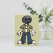 Bowling Ball Head Briefkaart (Staand voorkant)