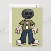 Bowling Ball Head Briefkaart (Voorkant / Achterkant)