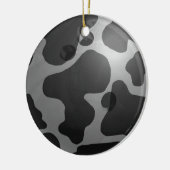 Bowling Ball Koe Grey Keramisch Ornament (Links)
