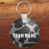 Bowling Ball Koe Grey Sleutelhanger (Voorkant)