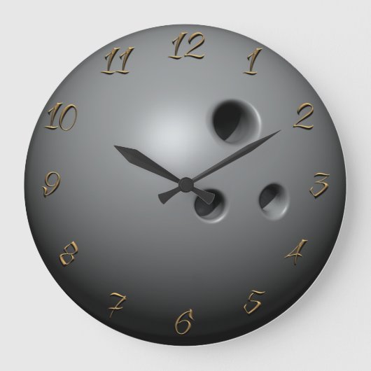 Bowling ball large clock grote klok (Voorkant)
