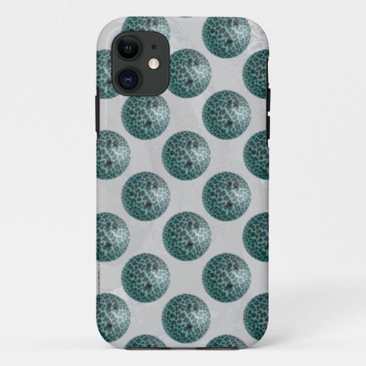 Bowling Ball Leopard Blauwgroen Case-Mate iPhone Case (Achterkant)