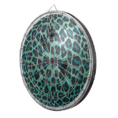 Bowling Ball Leopard Blauwgroen Dartbord (Voorkant Rechts)
