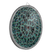 Bowling Ball Leopard Blauwgroen Dartbord (Voorkant Links)