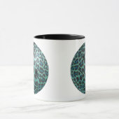 Bowling Ball Leopard Blauwgroen Mok (Midden)