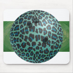 Bowling Ball Leopard Blauwgroen Muismat