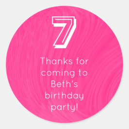 Bowling ball met verjaardagsleeftijd & bedankt ber ronde sticker