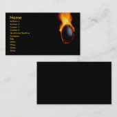 Bowling Ball on Fire Visitekaartje (Voorkant / Achterkant)