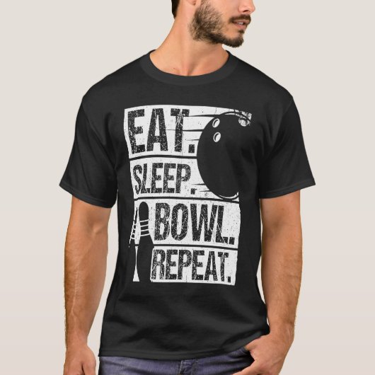 Bowling Ball Pin Bowler Strike Bowling Fanatic Bow T-shirt (Voorkant)