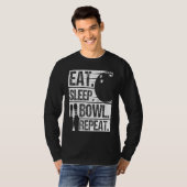Bowling Ball Pin Bowler Strike Bowling Fanatic Bow T-shirt (Voorkant volledig)