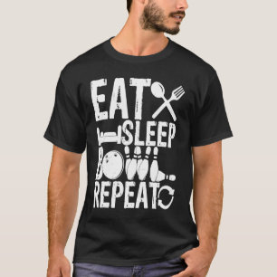 Bowling Ball Pin Bowler Strike Bowling Fanatic Bow T-shirt
